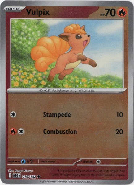 画像1: ロコン　海外版 英語版　リバホロ　Vulpix - 019/132 - (1)