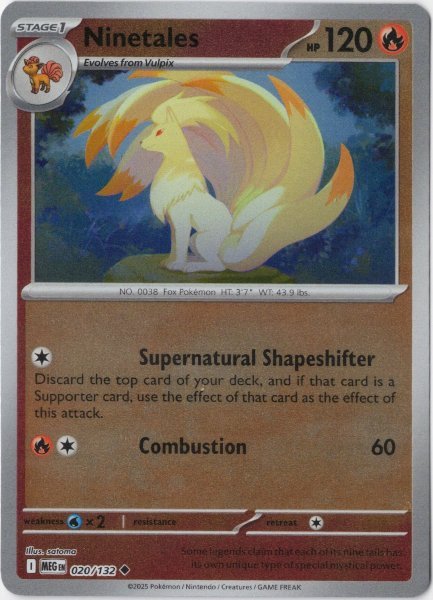 画像1: キュウコン　海外版 英語版　リバホロ　Ninetales - 020/132 - (1)