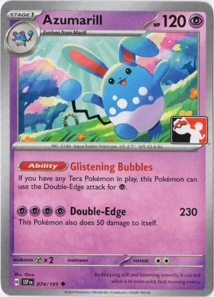 画像1: マリルリ　海外版 英語版　Prize Pack　Azumarill - 074/191 - (1)