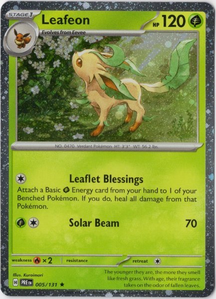 画像1: リーフィア　海外版 英語版　ホロ プロモ　Leafeon - 005/131 - (1)