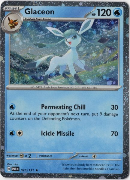 画像1: グレイシア　海外版 英語版　ホロ プロモ　Glaceon - 025/131 - (1)