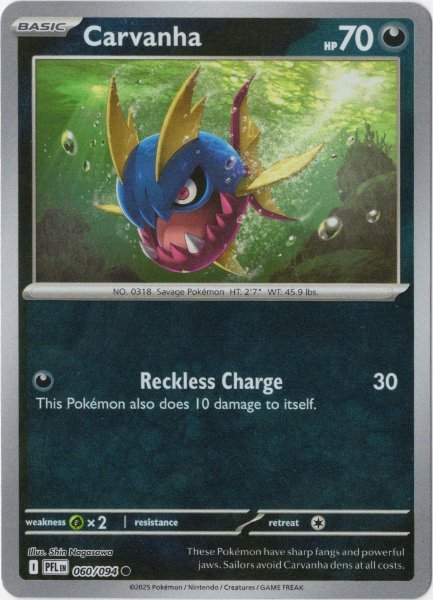 画像1: キバニア　海外版 英語版　リバホロ　Carvanha - 060/094 - (1)