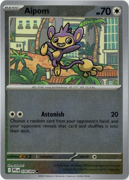 画像1: エイパム　海外版 英語版　リバホロ　Aipom - 078/094 - (1)