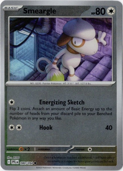 画像1: ドーブル　海外版 英語版　リバホロ　Smeargle - 080/094 - (1)