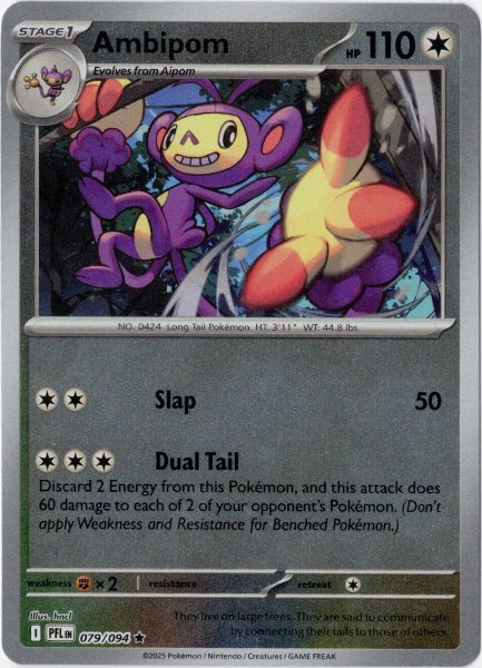 画像1: エテボース　海外版 英語版　リバホロ　Ambipom - 079/094 - (1)