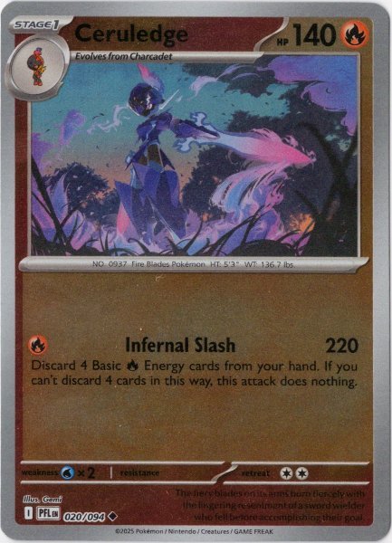 画像1: ソウブレイズ　海外版 英語版　リバホロ　Ceruledge - 020/094 - (1)