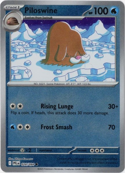 画像1: イノムー　海外版 英語版　リバホロ　Piloswine - 024/094 - (1)