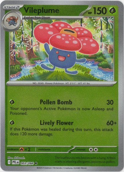 画像1: ラフレシア　海外版 英語版　リバホロ　Vileplume - 003/094 - (1)