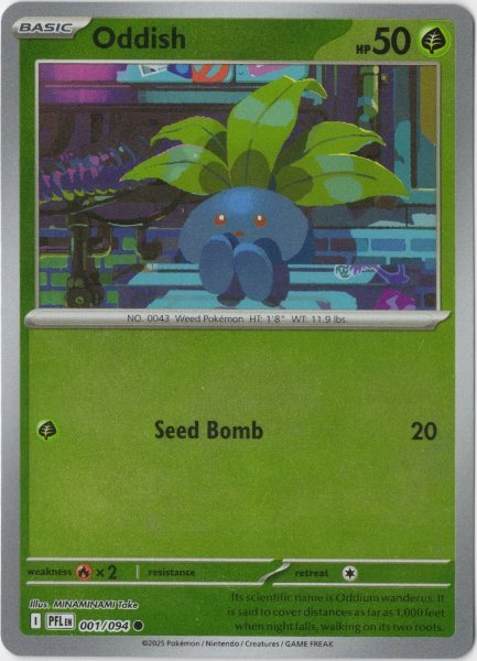 画像1: ナゾノクサ　海外版 英語版　リバホロ　Oddish - 001/094 - (1)