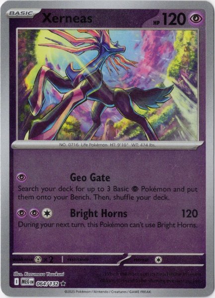 画像1: ゼルネアス　海外版 英語版　リバホロ　Xerneas - 064/132 - (1)
