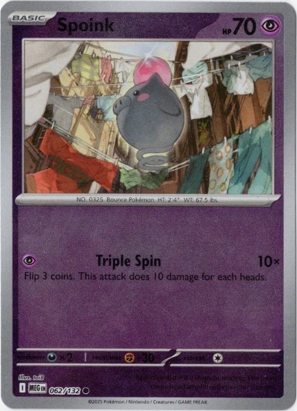 画像1: バネブー　海外版 英語版　リバホロ　Spoink - 062/132 - (1)