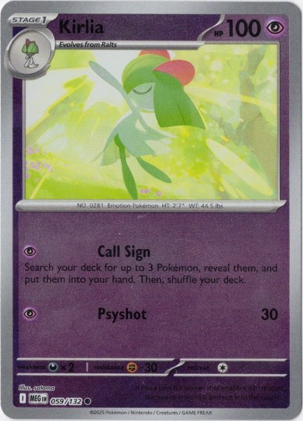 画像1: キルリア　海外版 英語版　リバホロ　Kirlia - 059/132 - (1)
