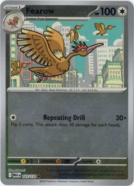 画像1: オニドリル　海外版 英語版　リバホロ　Fearow - 103/132 - (1)