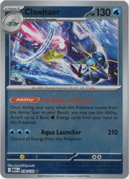 画像1: ブロスター　海外版 英語版　リバホロ　Clawitzer - 038/132 - (1)