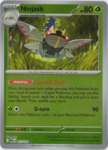 画像1: テッカニン　海外版 英語版　リバホロ　Ninjask - 017/132 - (1)