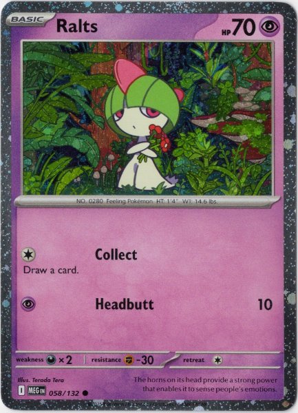 画像1: ラルトス　海外版 英語版　ホロ プロモ　Ralts - 058/132 - (1)