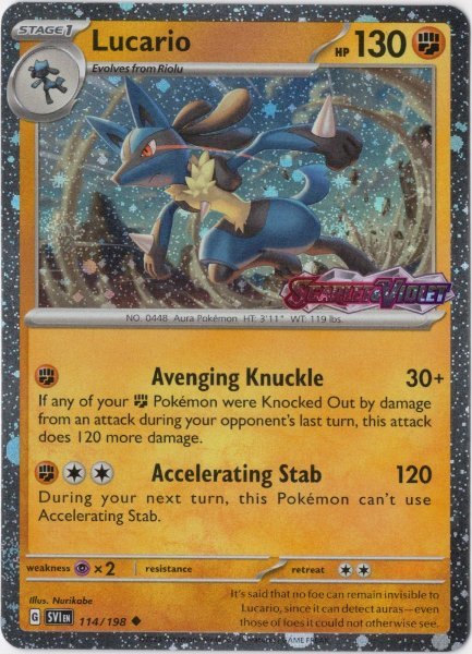 画像1: ルカリオ　海外版 英語版　ロゴ プロモ　Lucario - 114/198 - (1)