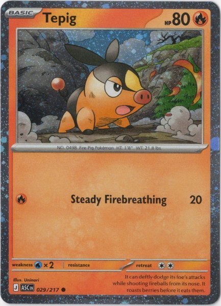 画像1: ポカブ　海外版 英語版　ホロ プロモ　Tepig - 029/217 - (1)