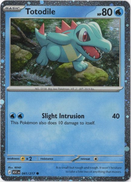 画像1: ワニノコ　海外版 英語版　ホロ プロモ　Totodile - 041/217 - (1)