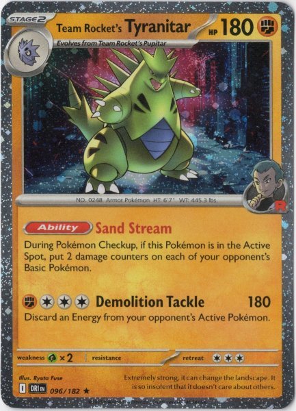 画像1: ロケット団のバンギラス　海外版 英語版　ホロ プロモ　Team Rocket's Tyranitar - 096/182 - (1)