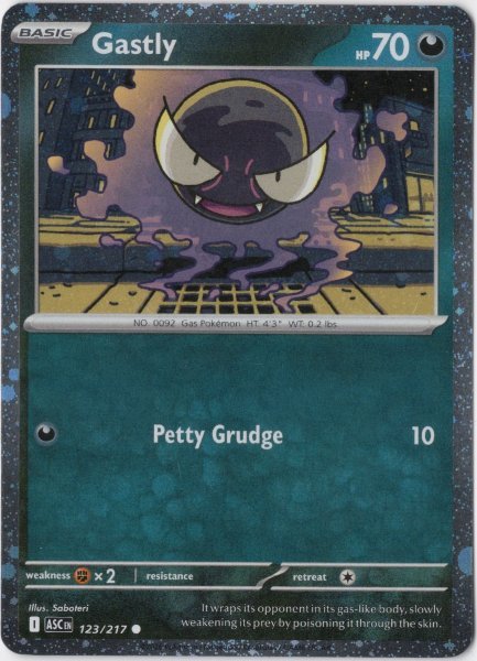 画像1: ゴース　海外版 英語版　ホロ プロモ　Gastly - 123/217 - (1)