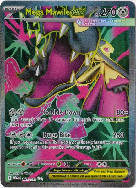 画像1: メガクチートex　SR　海外版 英語版　Mega Mawile ex - 162/132 - (1)