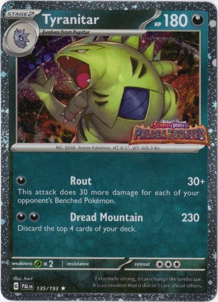 画像1: バンギラス　海外版 英語版　ホロ プロモ　Tyranitar - 135/193 - (1)