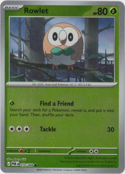 画像1: モクロー　海外版 英語版　リバホロ　Rowlet - 010/088 - (1)