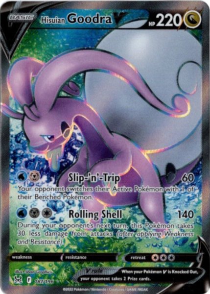 画像1: ヒスイヌメルゴンV　SR　海外版 英語版　Hisuian Goodra V - 187/196 - (1)