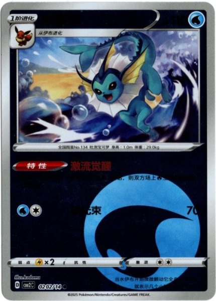 画像1: シャワーズ　中国語(簡体字)版　エネルギーロゴミラー　B (1)