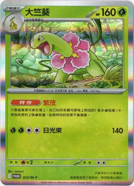 画像1: メガニウム　中国語(繁体字)版　プロモ　055/M-P 大竺葵　海外限定イラスト (1)