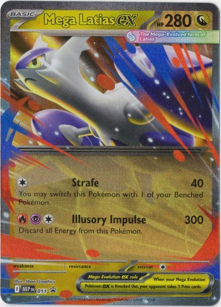 画像1: メガラティアスex　海外版 英語版　プロモ　Mega Latias ex - MEP011 -　海外限定イラスト (1)