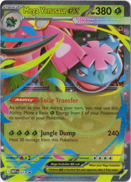 画像1: メガフシギバナex　海外版 英語版　プロモ　Mega Venusaur ex - MEP013 -　海外限定イラスト (1)