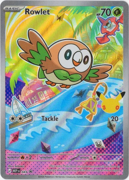 画像1: モクロー　AR　海外版 英語版　30th プロモ　Rowlet - MEP043 - (1)