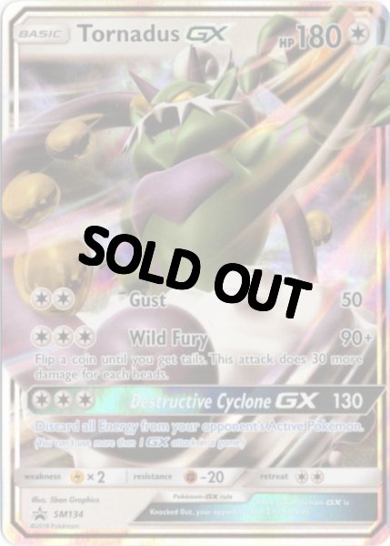 画像1: トルネロスGX　海外版 英語版　プロモ　Tornadus GX - SM134 -　海外限定イラスト (1)
