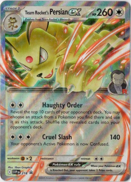 画像1: ロケット団のペルシアンex　海外版 英語版　プロモ　Rocket's Persian ex - SVP218-　海外限定イラスト (1)