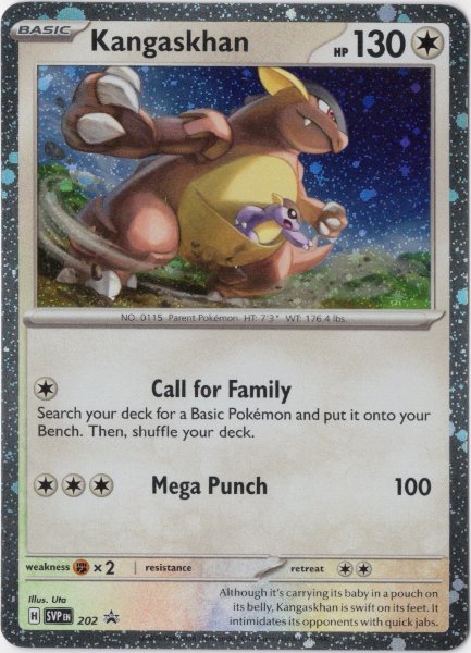 画像1: ガルーラ　海外版 英語版　ホロ プロモ　Kangaskhan - SVP202 - (1)