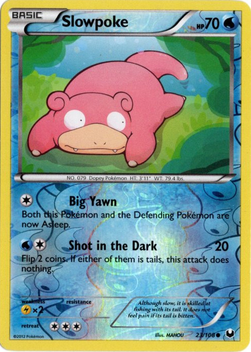 ヤドン 海外版 英語版 リバホロ Slowpoke - 23/108 -【Card