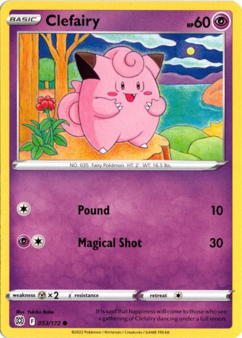 新発売 新商品 ピッピ 海外版 Chicken】 -【Card 053/172 - Clefairy 英語版 ポケモンカードゲーム